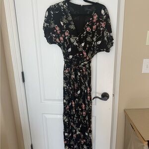 Banana Republic Black Floral Maxi Dress